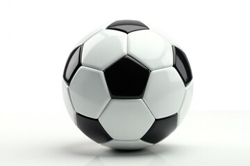 Naklejka premium New, pristine white football, isolated on white, competition, athletic
