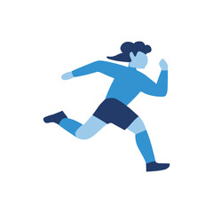 Vector Illustration of a Running Person Highlighting Dynamic Motion, Fitness Goals, and Active Lifestyle Themes