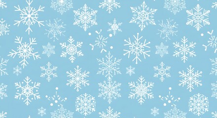 Winter Wonderland Pastel Snowflakes Seamless Pattern AI Generated