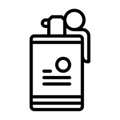 smoke bomb outline icon. smoke bomb black line illustration.