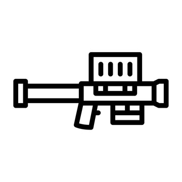 black outline bazooka weapon clip art preview