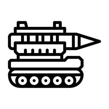 black and white missile launcher icon clip art preview