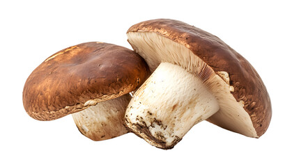 Fototapeta premium Fresh Organic Porcini Mushroom Isolated on White Background - High-Quality Food Imagery.