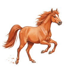 Obraz premium Rearing Horse – Dynamic Vector Illustration