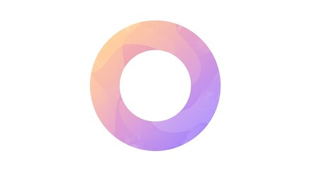 Pastel Peach And Lavender Abstract Circle Design AI Generated