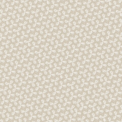 Fototapeta premium Seamless warm beige pattern with delicate white abstract shapes. Elegant neutral background perfect for textiles, wallpaper, packaging, stationery, and modern minimalist design projects.