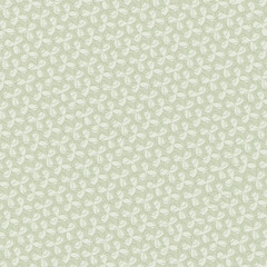 Seamless pastel sage green pattern with tiny white abstract motifs. Soft, calming background ideal for fabric prints, wallpaper, baby products, wrapping paper, and modern surface design.