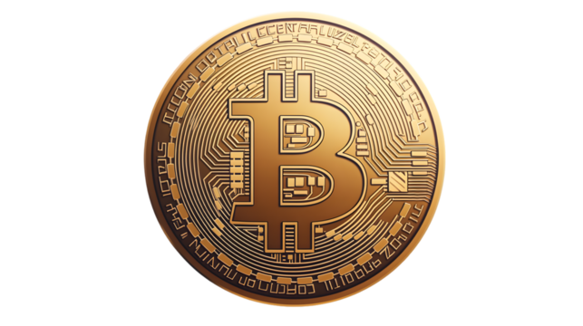 Golden Digital Currency Symbol with Circuit Design Cryptocurrency Concept Artwork for Technolo