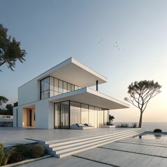 modern house in the city