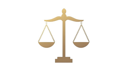 Golden Scales of Justice Symbolizing Fairness Equality and Legal Balance in a Minimalist Des