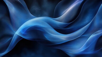 Obraz premium A futuristic, metallic texture with smooth, curved surfaces that reflect light subtly, creating an illusion of floating in space with a hint of blue