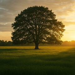 Naklejka premium tree in the field