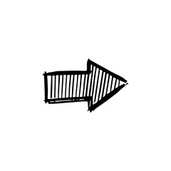 Hand drawn arrow vector icons set