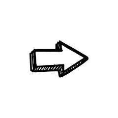 Hand drawn arrow vector icons set