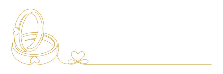 wedding ring continuous line 3
