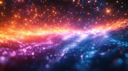 Fototapeta premium Vibrant cosmic energy explosion abstract art holiday background dynamic neon rays