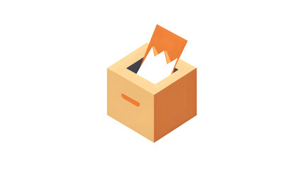 Obraz premium Voting Box with Ballot Insertion Democracy Elections Participation Civic Engagement Politi