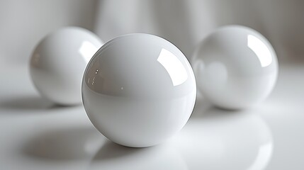 Glossy White Spheres Minimalist Background Texture