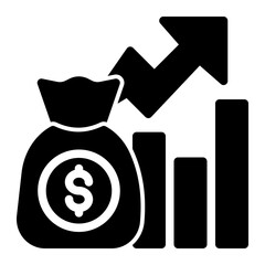 Income Icon Solid Style for Project Management Pack Icon Themes