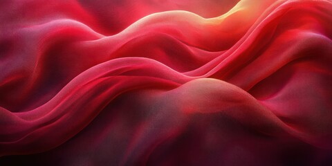 Obraz premium Vibrant Red Satin Fabric Texture Elegant Drapery Background with Smooth Folds and Soft Lighting for Fashion and Design