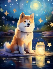 Obraz premium Niedlicher Shiba - Akita Inu Welpe