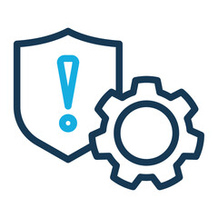 Risk Icon Outline Color Style for Project Management Pack Icon Themes