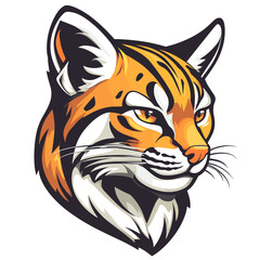 Unique esports logo featuring a side view of a stalking ocelot design for gaming teams and tournaments