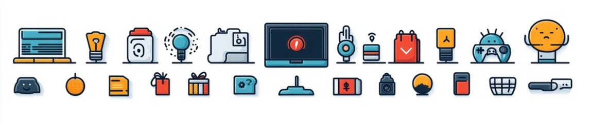 Black and White Icon Set for Shops E-Commerce COVID-19 Category Icons