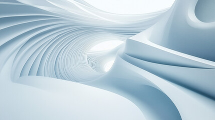 astarte.ai: Modern Abstract Architecture – Light Blue Curved Design