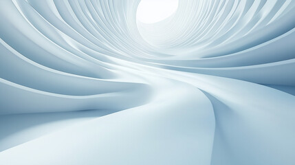 astarte.ai: Modern Abstract Architecture – Light Blue Curved Design