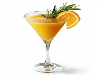 Fototapeta premium Refreshing freshly squeezed orange juice with garnish clear glass beverage photography minimalist setting close-up vibrant appeal