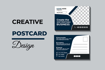Creative post card design template
