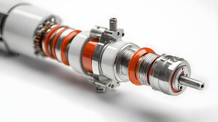 Detailed close up of a high voltage lightning arrester a specialized electrical device used to protect power systems from voltage surges caused by lightning strikes or other disturbances