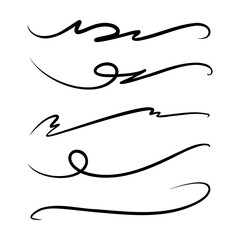 Strokes, highlighter pen strokes, wavy brush marks.