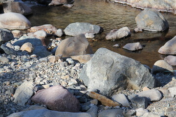 Image of pretty rocks on the Daecheongcheon River Trail