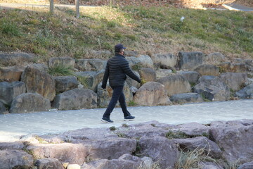 Image of people jogging and walking on the Daecheongcheon trail
