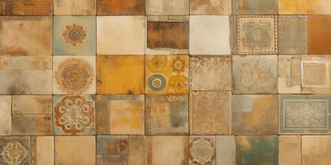 Colorful patterned tile wall tile pattern