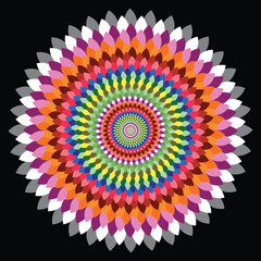 Black and white mandala background design