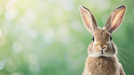 Fototapeta premium Easter bunny springtime adventure garden background high-quality image playful atmosphere close-up view joyful concept
