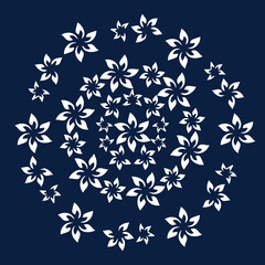 Black and white mandala background design