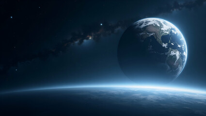 Modern Minimalist Space Travel Wallpaper: Inspiring Cosmic Exploration with Interstellar Elements and Expansive Empty Space Design for Futuristic Aesthetics