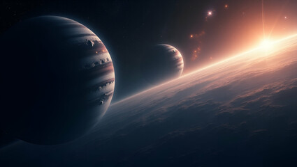 Explore a refined minimalist wallpaper design showcasing habitable exoplanets, featuring vast empty space and advanced astronomical imagery for cosmic discovery.