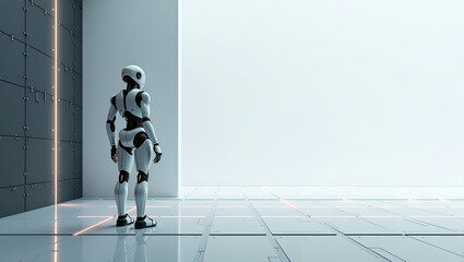 Explore our minimalist wallpaper design featuring expansive empty space, showcasing Autonomous Technology and Robotics in a modern digital art landscape.