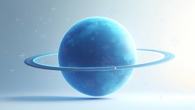 Flat Present a sleek wallpaper design embodying extraterrestrial intelligence with extensive empty space and refined digital visuals that denote transformative SETI research innovative alien signal an
