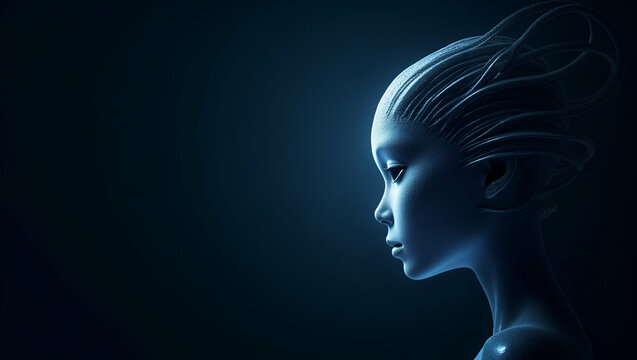 Present a sleek wallpaper design embodying extraterrestrial intelligence with extensive negative space and refined digital imagery that denote transformative SETI research innovative alien communicati
