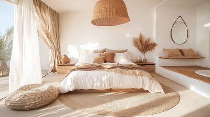 Evokes a serene atmosphere perfect for relaxation and comfort.