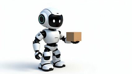 Fototapeta premium 3D Showcase of Innovative Robotic Logistics Solutions: Smart Automation & Digital Tracking for Streamlined Supply Chain Operations and Enhanced Global Distribution Efficiency