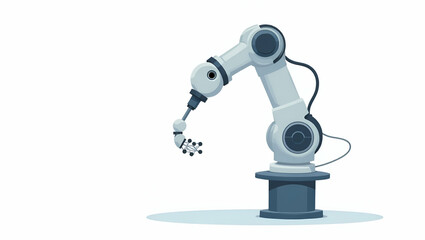 Fototapeta premium Flat Depicting advanced surgical robot systems with precise instrument control and integrated imaging technology to enhance minimally invasive procedures and clinical outcomes. in Simple flat cute ve