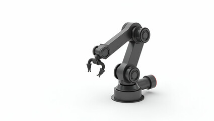 3D Showcasing Innovative Industrial Robotic Arms: High-Precision Components & Integrated Automation Systems for Enhanced Production Speed and Quality on a Cute Isolated White Background