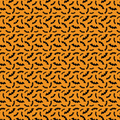 Bat vector, halloween seamless repeat pattern design background, gift wrap paper